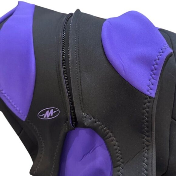 Wavelength Womens Sleeveless Full-Length Wetsuit Purple & Black Neoprene With Fr - Picture 10 of 10